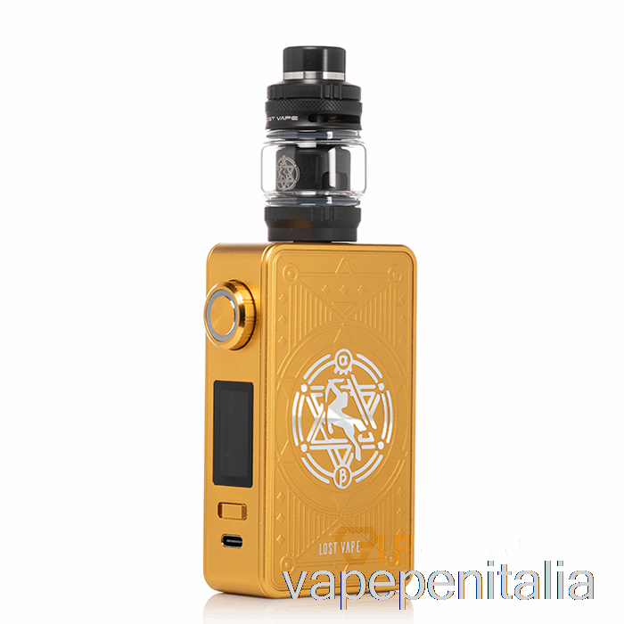 Scatola Di Vape Mod Lost Vape Centaurus M200 Starter Kit Golden Knight